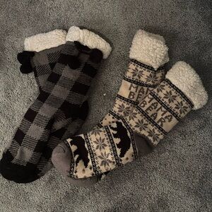 2 pairs of extremely fuzzy socks~ Never worn